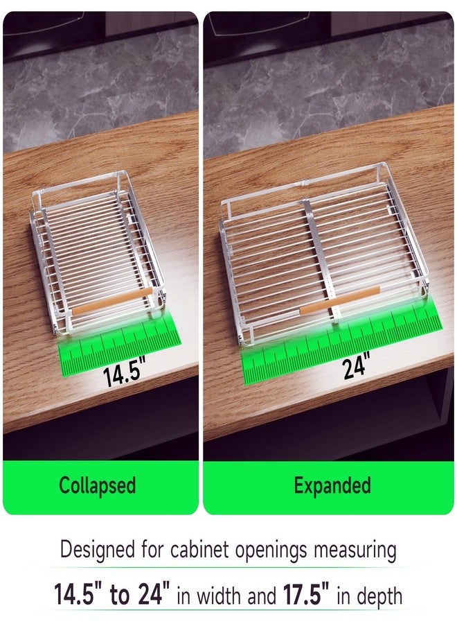 SOFRON Expandable Pull Out Drawers for Cabinets, Kitchen Cabinet Slide Out Shelves, Adjustable Roll Out Drawers, Medium 1 Pack - Image 4