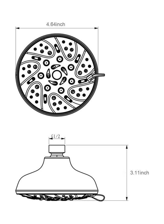 NIBEMINENT 9 Settings Rain Showerhead Silver/White 11 x 10.70 10.70cm - Image 5