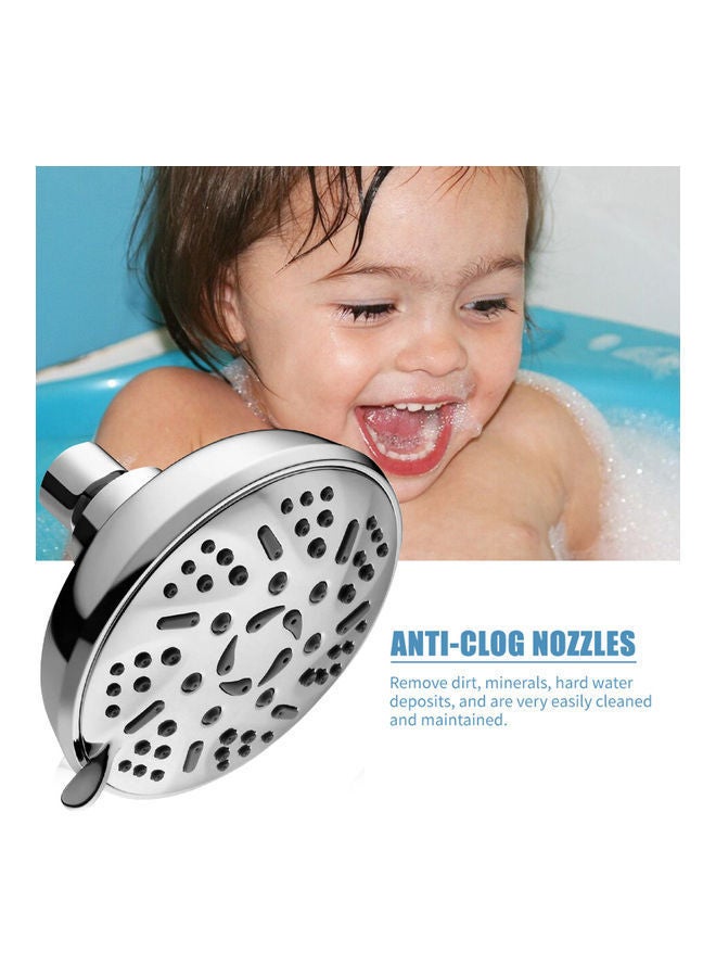 NIBEMINENT 9 Settings Rain Showerhead Silver/White 11 x 10.70 10.70cm - Image 2