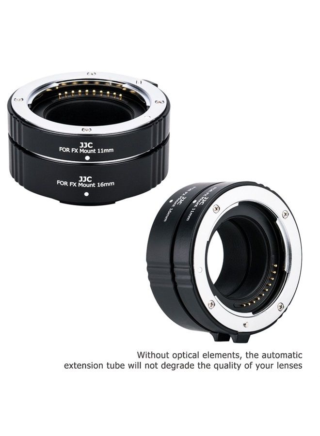 JJC X Mount Auto Focus Macro Extension Tube Set for Fuji Fujifilm X-T5 X-T4 X-T3 X-T2 X-T1 X-S10 X-T30 II X-T20 X-T10 X-H1 X-H2 X-H2S X-PRO3 PRO2 X-E4 X-E3 & More, Replaces Fujifilm MCEX-11 MCEX-16 - Image 1