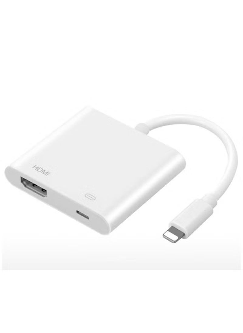 Generic - 1080P Lightning To HDMI Adapter For Apple White - Image 1