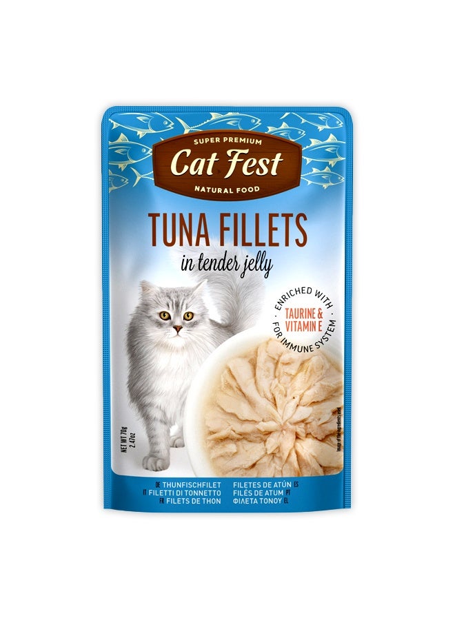 Cat Fest شرائح التونة في هلام طري للقطط - 70 جرام - Image 1