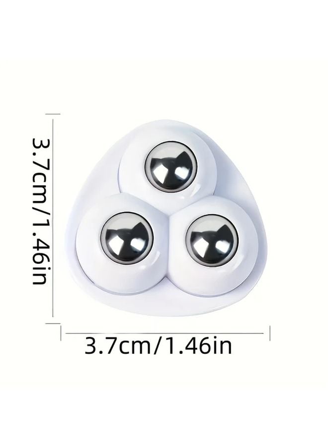 24 Pcs Self Adhesive Tri Ball Casters 360 Degree Rotation Durable Smooth Gliding Kitchen Appliances White - Image 3