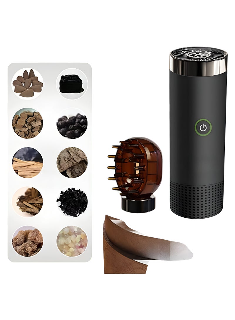 VENDIX Electric Bakhoor Burner Comb –2in1 Luxury Rechargeable Oud Diffuser Comb & Portable Incense Holder for Home, Car & Office | Arabic USB Smokeless Mabkhara - Image 2