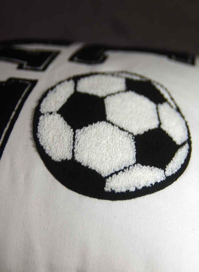 FAVDEC Embroidered Decorative Throw Pillow Cover, Love Soccer Throw Pillow Cover 18 Inches x 18 Inches Cover Only (Love-Soccer) - Image 3