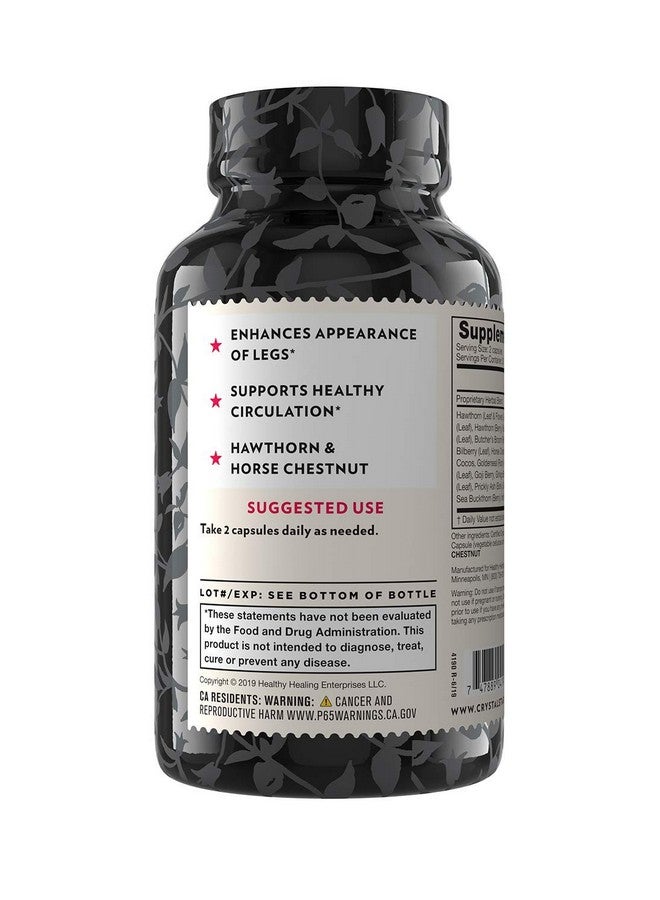 Crystal Star Vari-Vein (60 Capsules) - Herbal Circulation Support Supplement for Varicose Veins & Spider Veins Treatment - Witch Hazel, Butcher’s Broom, Hawthorn & Horse Chestnut- Non-GMO - Image 2