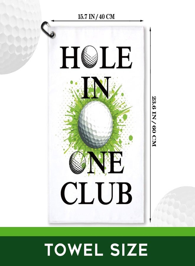 rofiowa Hole in One Club Polyester and Cotton Blend Printed Golf Towel, Funny Golf Accessories for Men Women, Golf Gift for Golf Fan Dad Mom, Golf Lover Father's Day Birthday Gift - Image 2