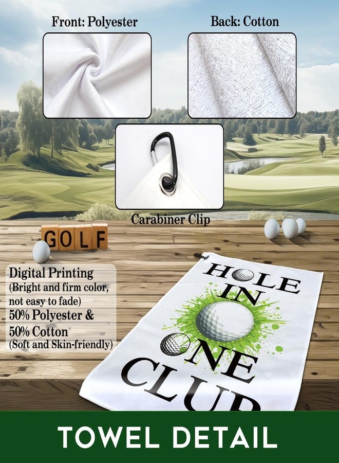 rofiowa Hole in One Club Polyester and Cotton Blend Printed Golf Towel, Funny Golf Accessories for Men Women, Golf Gift for Golf Fan Dad Mom, Golf Lover Father's Day Birthday Gift - Image 3