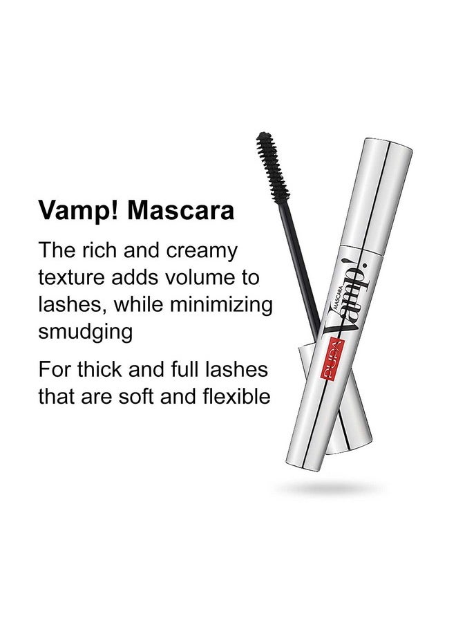 PUPA - PUPA Milano Vamp! Mascara - For Voluminous And Dramatic Eyelashes Max Lengthening Defining Formula Adds Instant Impact Boost Eye Allure With Long, Thick Lashes 100 Extra Black 0.32 Oz, 40080001 - Image 1