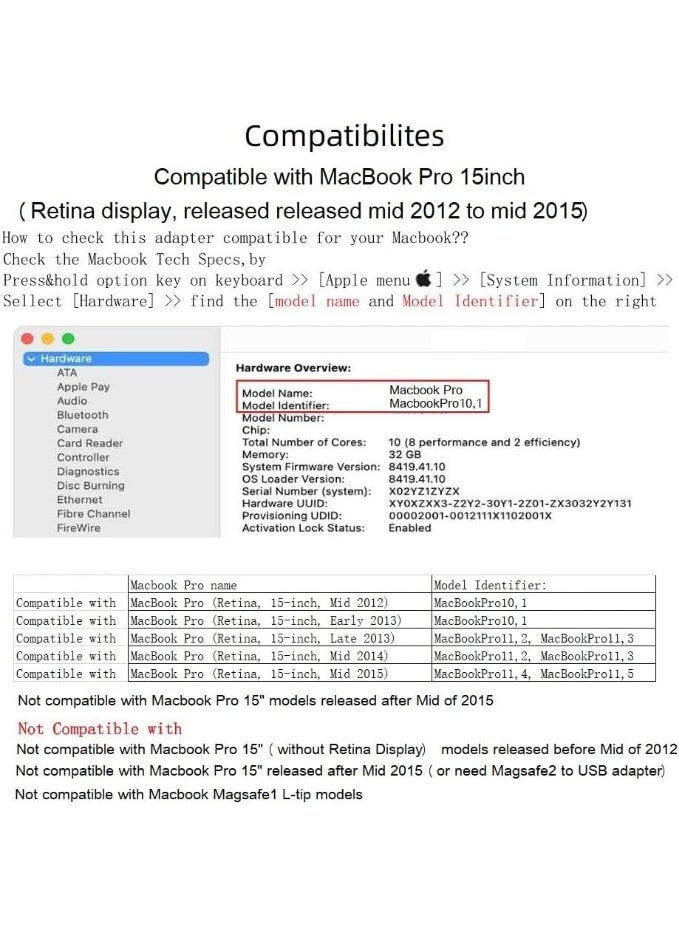 eWINNER Replaces Charger 85W 20V 4.25A Replacement Power Adapter for MagSafe 2, T-Tip and UAE/UK/KSA AC plug for MacBook Pro - Image 5