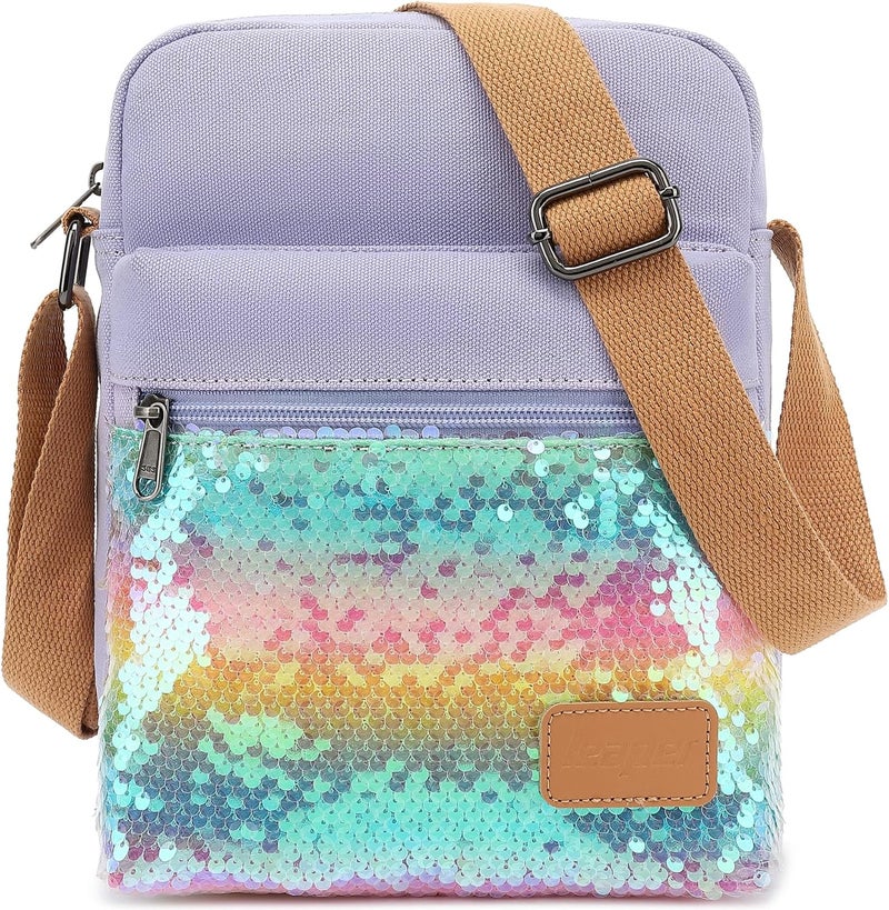 Leaper Girls Crossbody Purses for Kids 2 PCS Cross Body Bag Women Messenger Bag Girls Canvas Bag Cross Body Purse Set | for Kids, 2 PCS, Women - Image 1