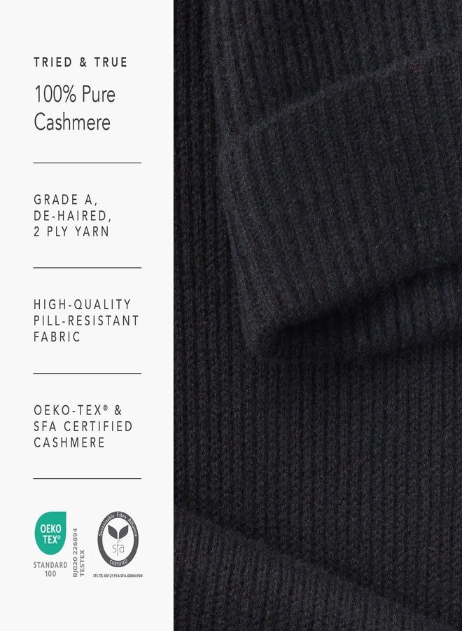 Fishers Finery Women's 100% Cashmere Beanie (Black) - Image 5