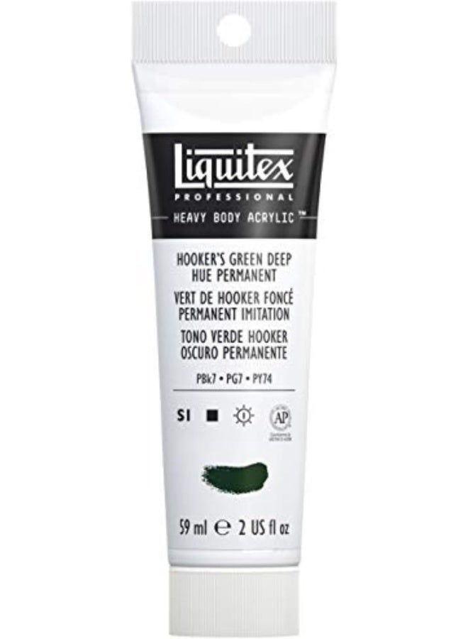 Liquitex Heavy Body Acrylic - Hooker's Green Deep Hue Permanent - 2 Fl Oz - Image 1