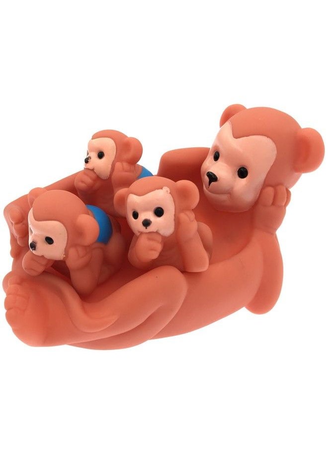 Playmaker Toys Rubber Monkey Family Bath Toy Or Pet Toy Set  - Image 2