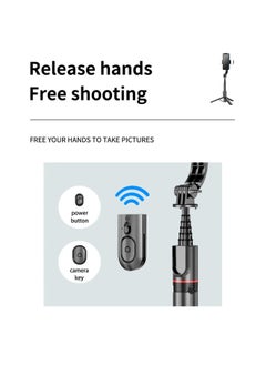 Generic 42.7 Inches L12d Foldable Wireless Bluetooth Aluminum Selfie Stick Tripod with Remote Shutter Fill Light for for iPhone Android Phone, Portable Phone Camera Stand  - Image 3