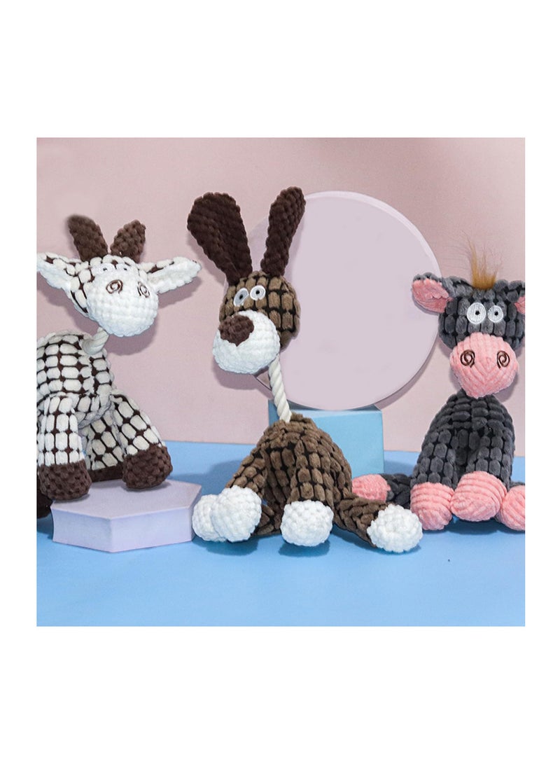 SOLARAE Robustplush - Immortal Squeaker Plush Toy For Dogs & Puppies, Antarcking Robust Plush Indestructible Toy, Durable Stuffed Animal Chew Toys with Squeakers, For Small Medium Dogs, Set of 3 - Image 3