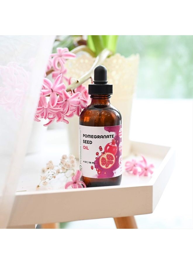 Premium Nature زيت وجه بذور الرمان. 100% نقي غير مكرر مضغوط على البارد لزيوت الأساسية. زيت غوا شا. زيت للشعر والبشرة والأظافر 4 أونصات - Image 2