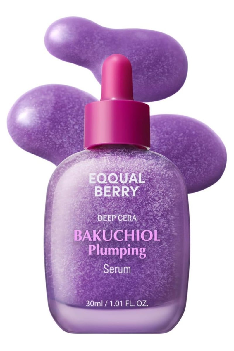 إيكوالبيري Bakuchiol Plumping Serum – المسام والتجاعيد الحد الأدنى مع Bakuchiol  البديل الريتينول للبشرة الحساسة  يعزز القوة والمرونة مع السيراميد والببتيدات ، 1.01 أوقية / 30 مل - Image 1