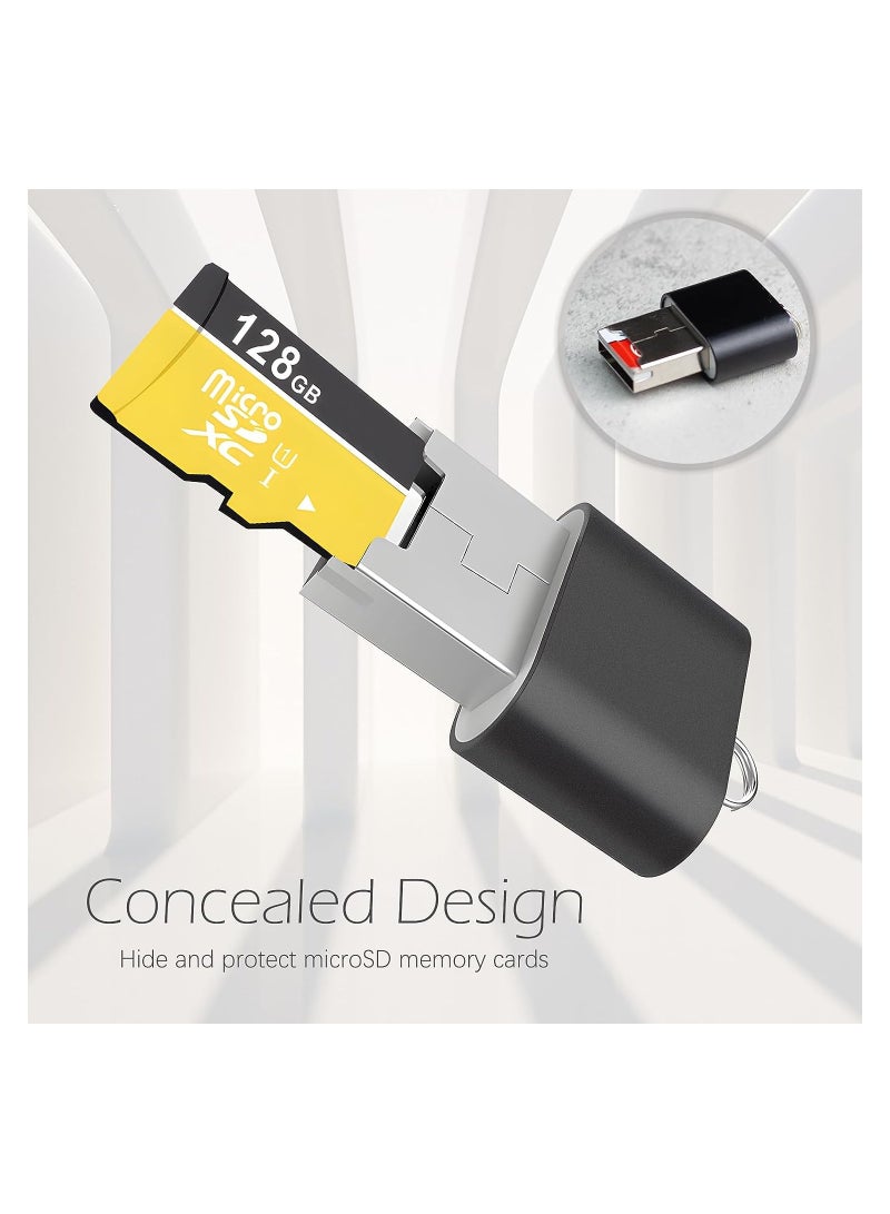 SOLARAE Card Reader for Android, Portable SD Card Reader, Micro SD Card to USB Adapter, TF Card Reader with Mini Size for Camera Memory Card Reader, Wansurs Card Reader for PC Laptop (5 Pack) - Image 4