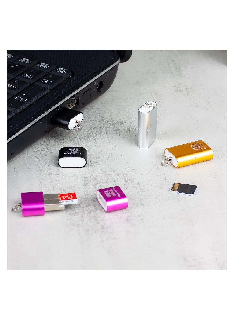 SOLARAE Card Reader for Android, Portable SD Card Reader, Micro SD Card to USB Adapter, TF Card Reader with Mini Size for Camera Memory Card Reader, Wansurs Card Reader for PC Laptop (5 Pack) - Image 3