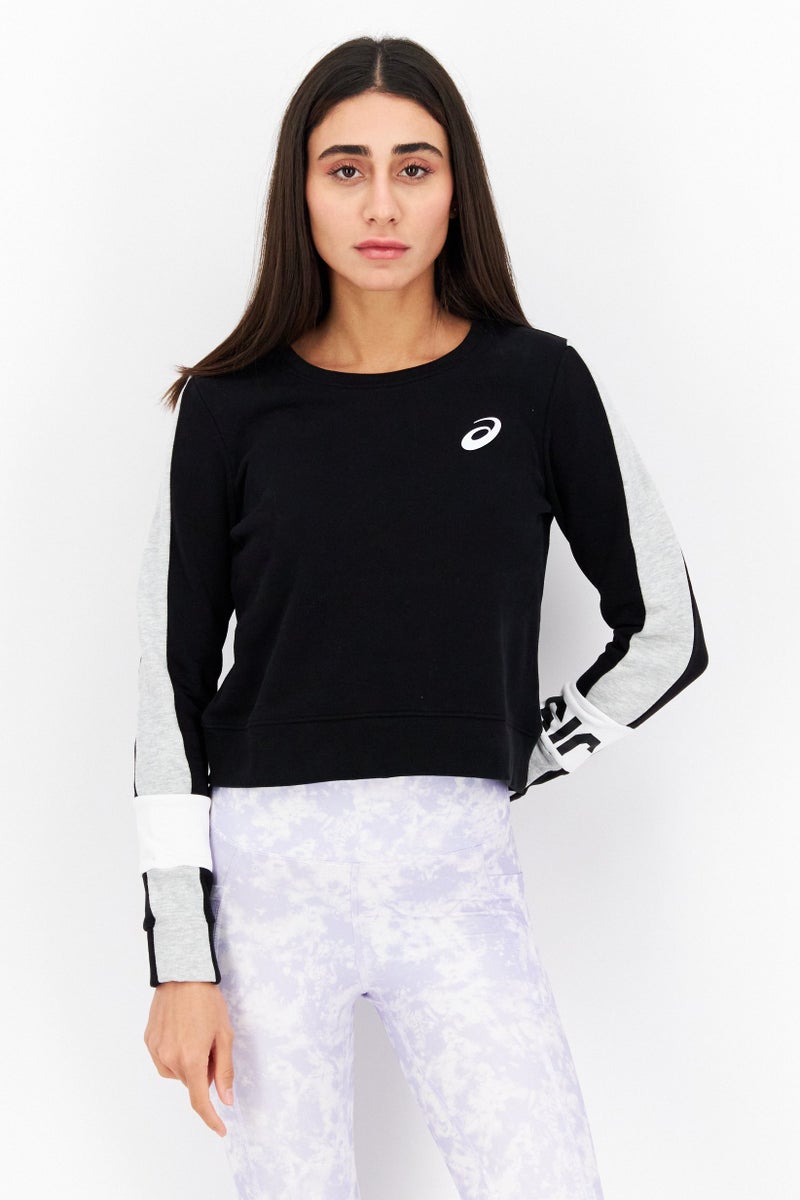 asics Women Sportswear Fit Long Sleeve Training Sweater,Black - Image 1