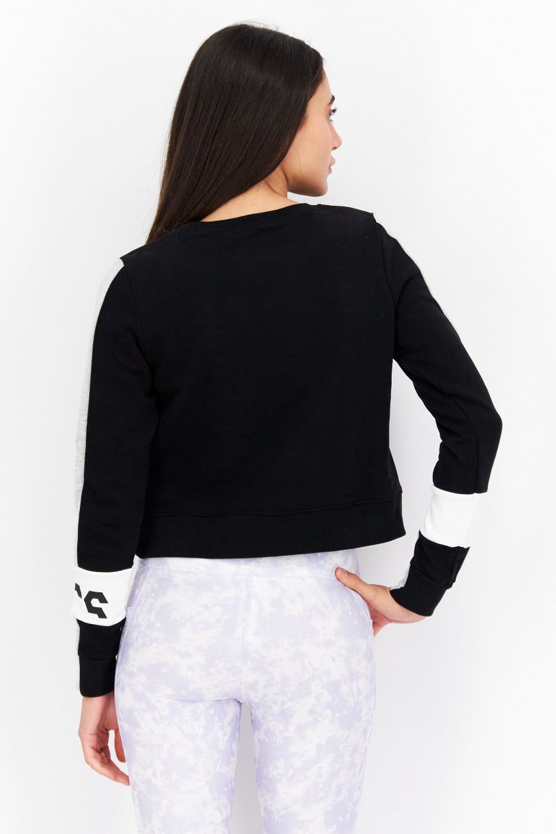 asics Women Sportswear Fit Long Sleeve Training Sweater,Black - Image 3