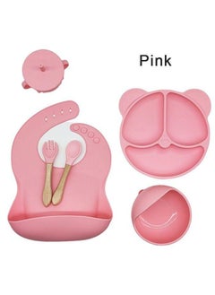 Generic 6-piece pink silicone food set  - Image 1