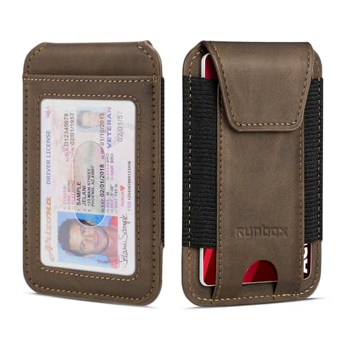 RUNBOX Wallet for Men 6-8 Cards With ID Window RFID Blocking Wallet Credit Card Holder Minimalist Front Pocket Gifts Ideal Choice - Image 1
