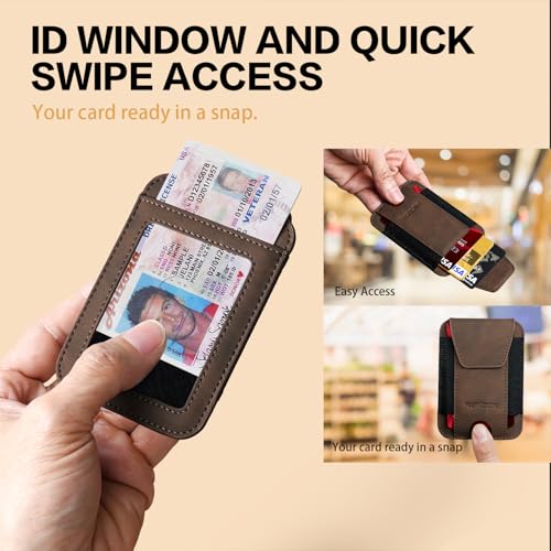 RUNBOX Wallet for Men 6-8 Cards With ID Window RFID Blocking Wallet Credit Card Holder Minimalist Front Pocket Gifts Ideal Choice - Image 2