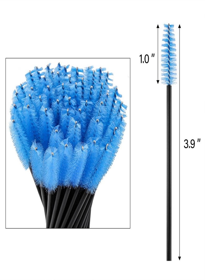 BTYMS 500 Pieces Disposable Mascara Wands Eyelash Brush Brow Brushes Applicators Lash Spoolies for Eye Lash Extension - Multi Color - Image 2
