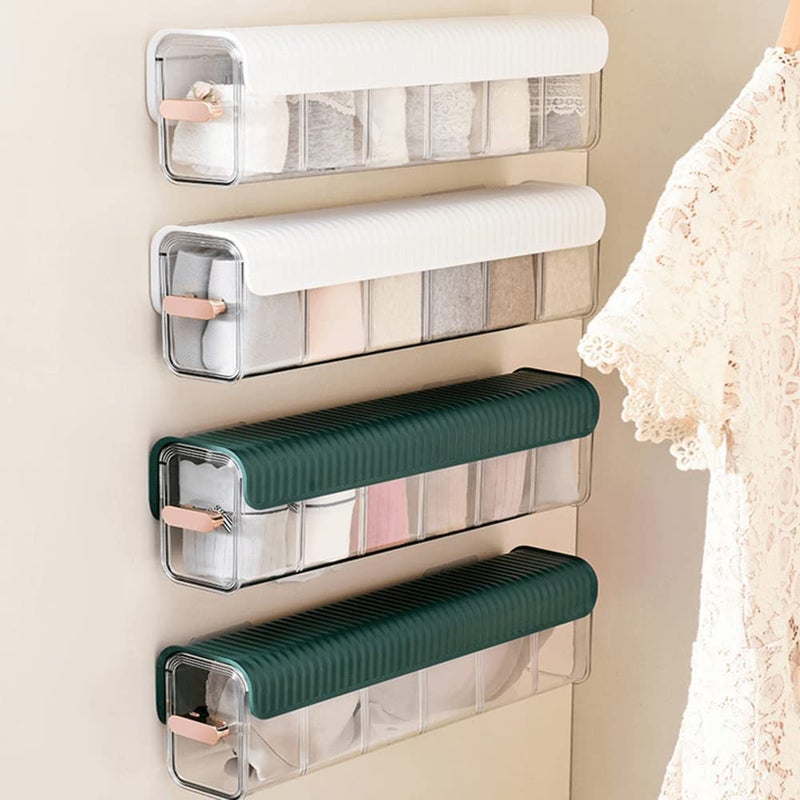 HOMENITY HOMENITY Wardrobe Racks Perforated Underwear Panties Socks Bedroom WallMounted PerforationFree MultiLayer Household Storage  - Image 4