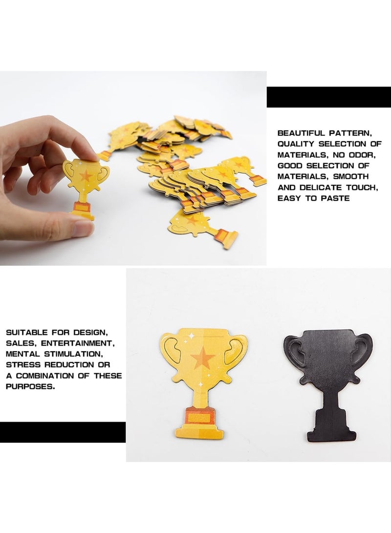 SOLARAE Fridge Magnets, Decorative Magnets for Refrigerator, Inspirational Fridge Magnetic, for Refrigerator, Notice Whiteboard, Flipchart and Home Schooling and Office (Trophy) - Image 2