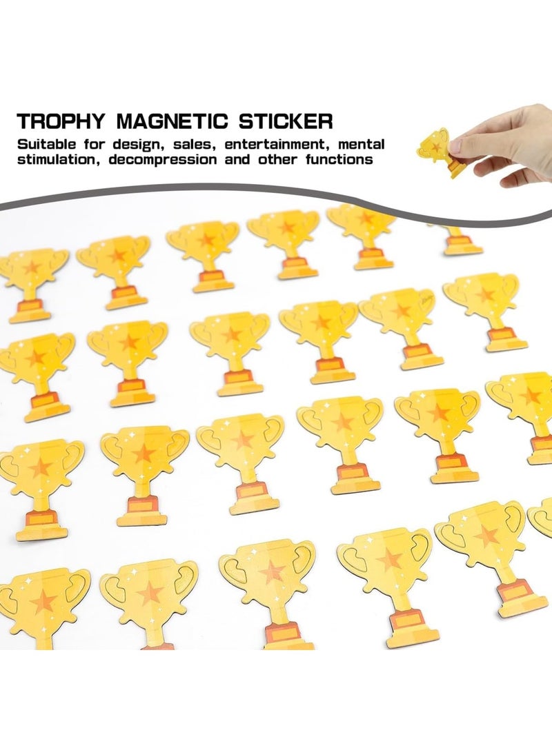 SOLARAE Fridge Magnets, Decorative Magnets for Refrigerator, Inspirational Fridge Magnetic, for Refrigerator, Notice Whiteboard, Flipchart and Home Schooling and Office (Trophy) - Image 3