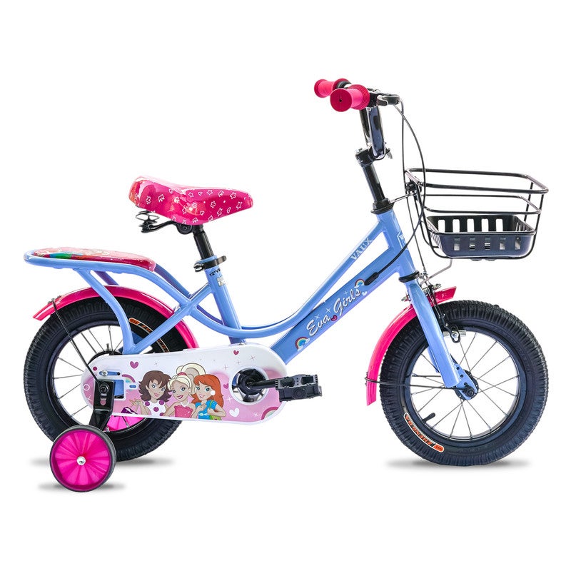 Vaux Eva 12-Inch Girl Bike | 12-Inch Wheel Size | Adjustable Seat | With Training Wheels | Blue Color - Image 1