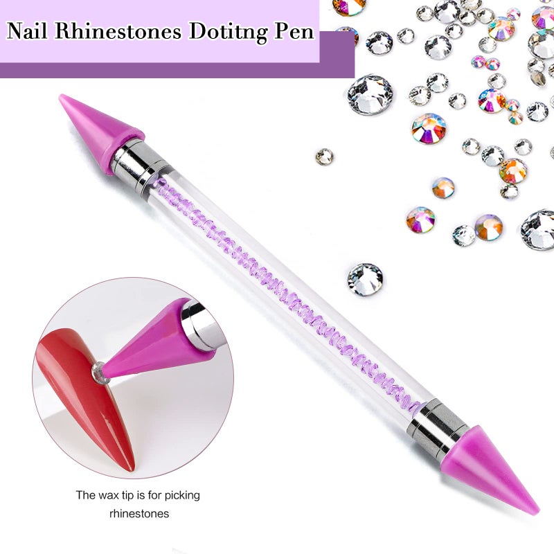Canvalite 3348PCS Rhinestones Crystal AB Rhinestones for Nail with 5Pcs 3ml B7000 Jewelry Glue and Pick Up Tweezers and Nail Rhinestone Picker, Nail Art Tools,Stocking Stuffers Gifts for Women - Image 3
