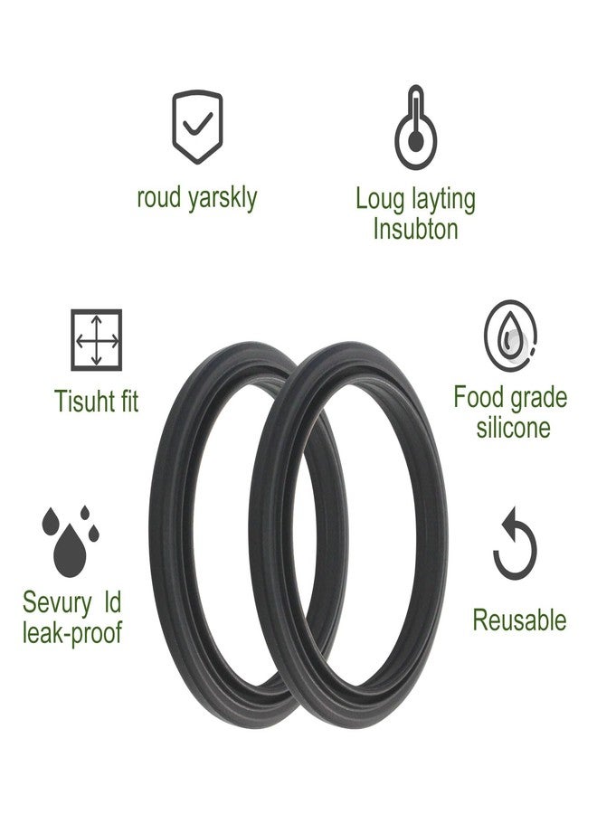 LEDBarz 58mm Silicone Steam Ring 2 Pack for Delonghi Espresso Machine Steam Seal Ring Head Filter Silicone Gasket for D'Lh Espresso Machine Parts EC685 EC680 EC695 EC820 EC850 EC860 EC9335M EC9355M EC9665M - Image 2