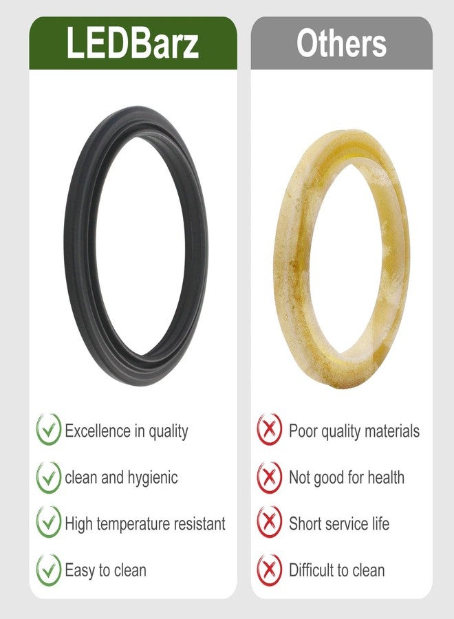 LEDBarz 58mm Silicone Steam Ring 2 Pack for Delonghi Espresso Machine Steam Seal Ring Head Filter Silicone Gasket for D'Lh Espresso Machine Parts EC685 EC680 EC695 EC820 EC850 EC860 EC9335M EC9355M EC9665M - Image 3