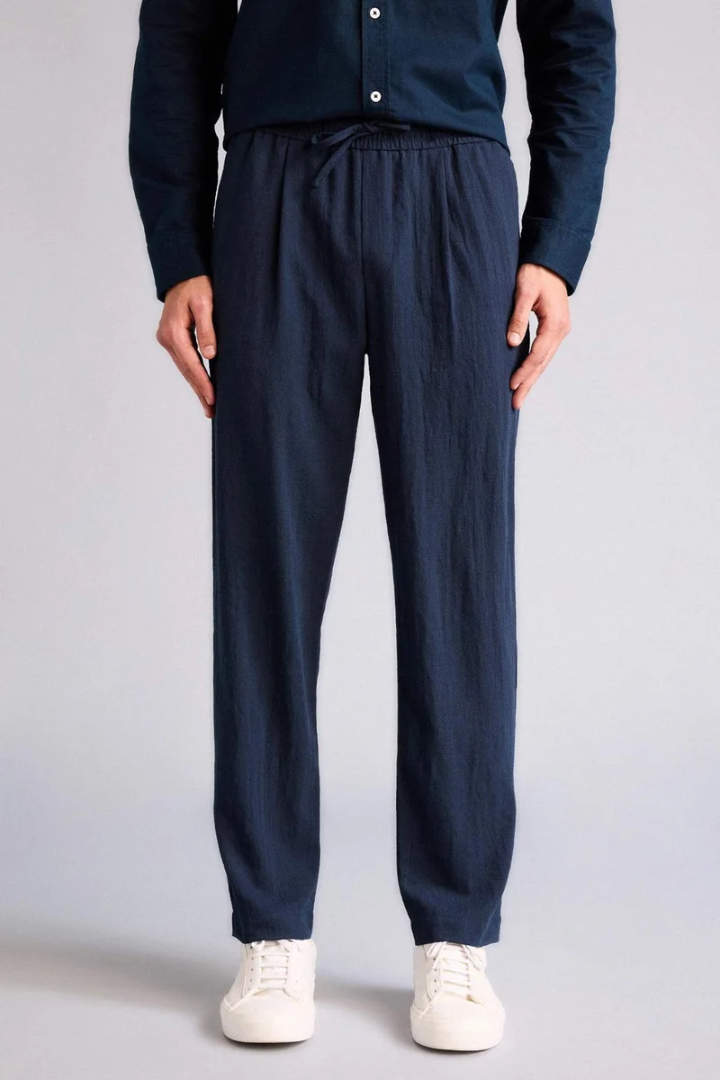 Defacto  Relax Fit Crop Linen Look Trousers for Men | Best Price UAE