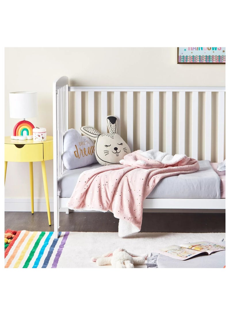 Home Centre - Flannel Sherpa Baby Blanket - 100x125 cm - Image 1