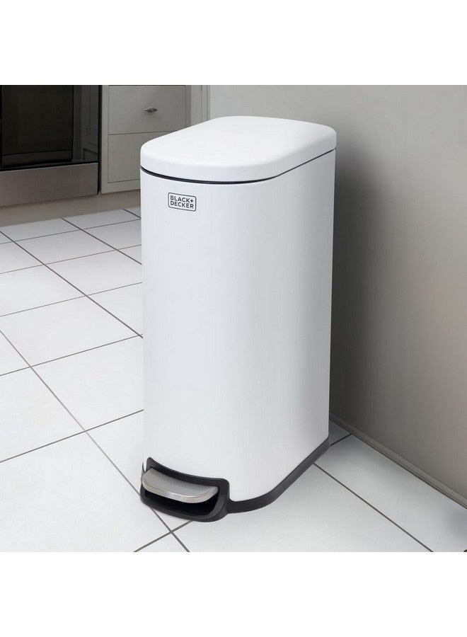 بلاك اند ديكر سلة نفايات قدمية نحيفة على شكل D – أبيض، سعة 30 لتر | 61572 - Image 5