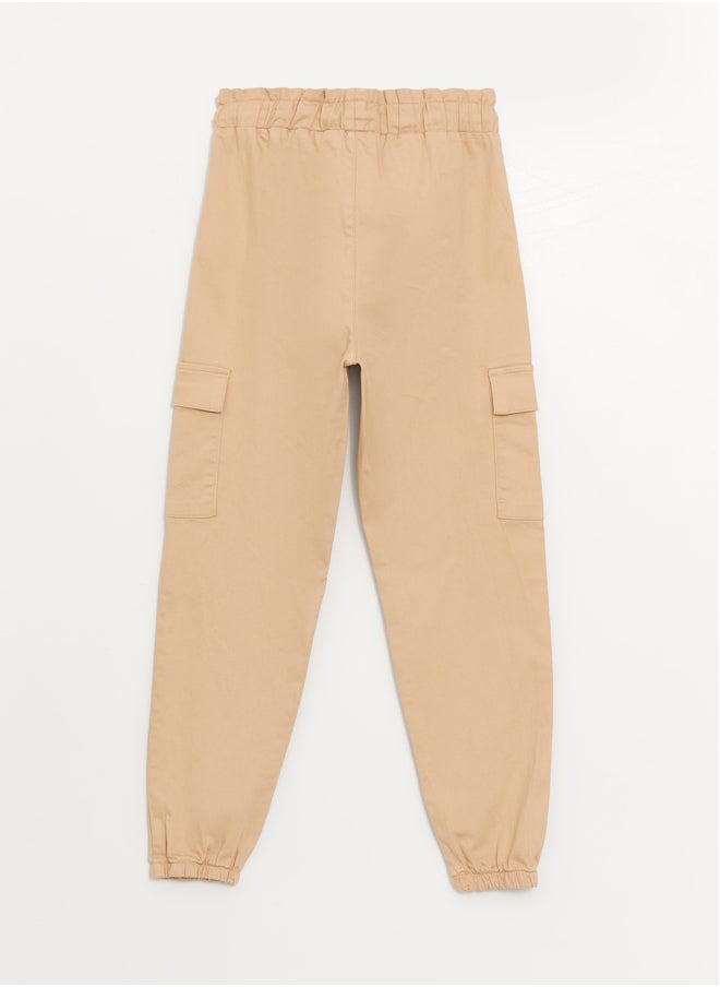 LC WAIKIKI Basic Elastic Waist Girl Cargo Pants  - Image 3