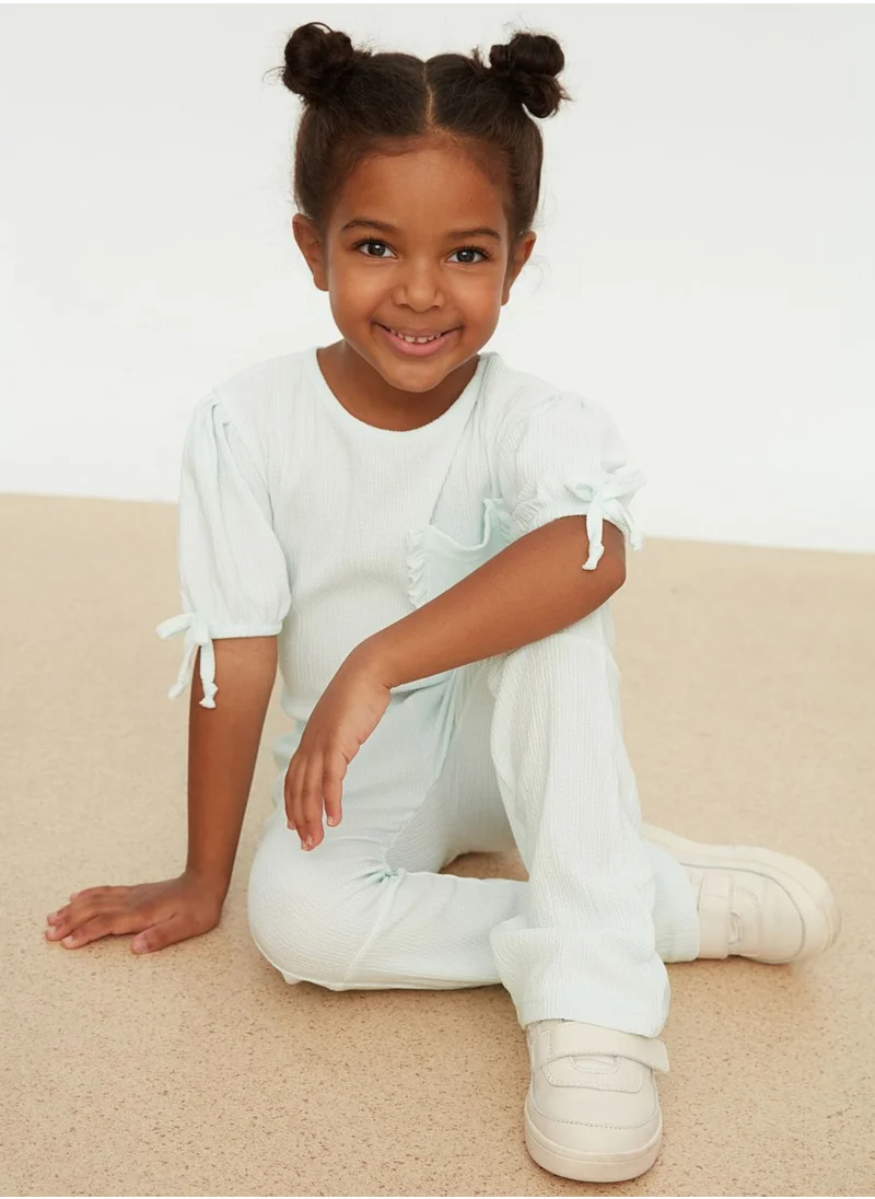 trendyol Kids Ruffle Pocket Top & Trousers Set