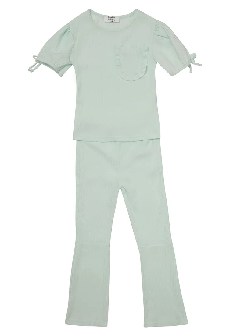 trendyol Kids Ruffle Pocket Top & Trousers Set