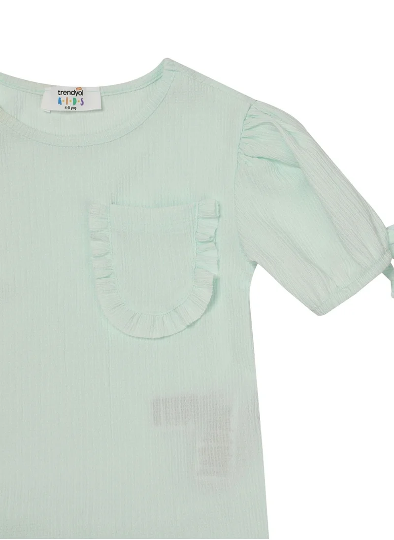 trendyol Kids Ruffle Pocket Top & Trousers Set