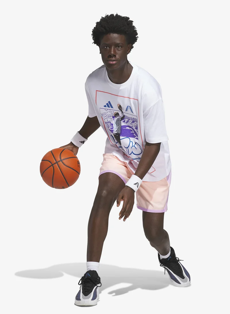 Adidas WHITE Anthony Edwards Dftw Anime T-Shirt for Men | Best Price UAE