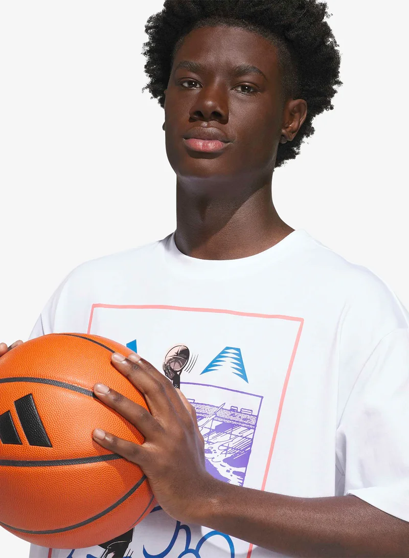 Adidas WHITE Anthony Edwards Dftw Anime T-Shirt for Men | Best Price UAE