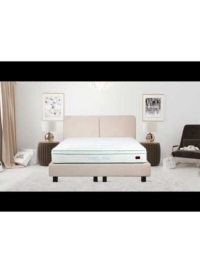 DANUBE HOME Cool Gel Memory Foam Bonnell Spring Mattress Medium Firm Feel Queen Mattress Spine Balance For Pressure Relief 21.5 cm Thickness White Size L200xW150 - Image 2