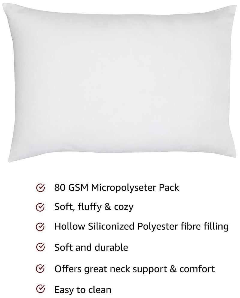 Cushio® White Fibre Pillow - 27"x16" (Set of 4) - Enhance Your Sleep Quality Wake Up Refreshed - Image 4