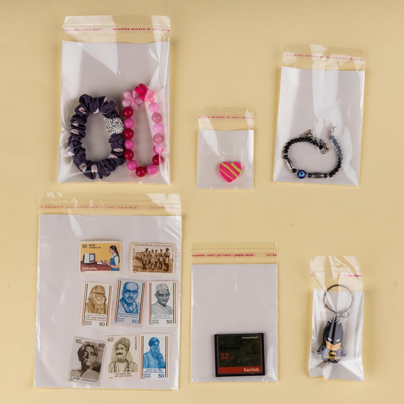 VSC Self Adhesive Resealable Clear Transparent Poly Plastic Packaging Bags with White Background 2X3 inches - 100 pcs - Image 5