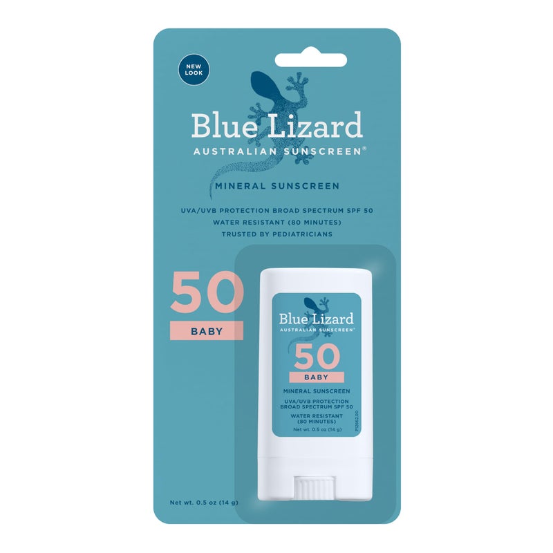 Blue Lizard BABY Mineral Sunscreen Stick with Zinc Oxide, SPF 50+, Water Resistant, UVA/UVB Protection - Easy to apply, Fragrance Free, .5 oz - Image 1